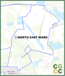 Chelmsford Garden Community Ward Map showing East Ward